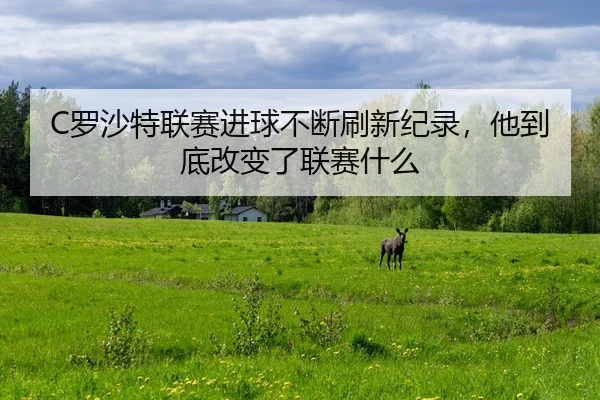 C罗沙特联赛进球不断刷新纪录，他到底改变了联赛什么